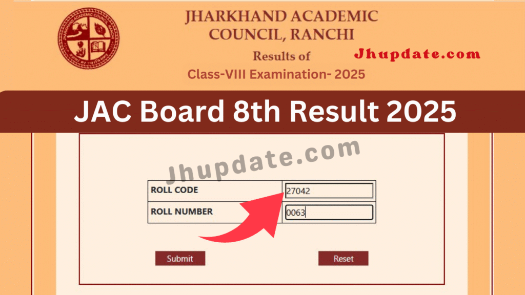 JAC Class 8th Result 2025